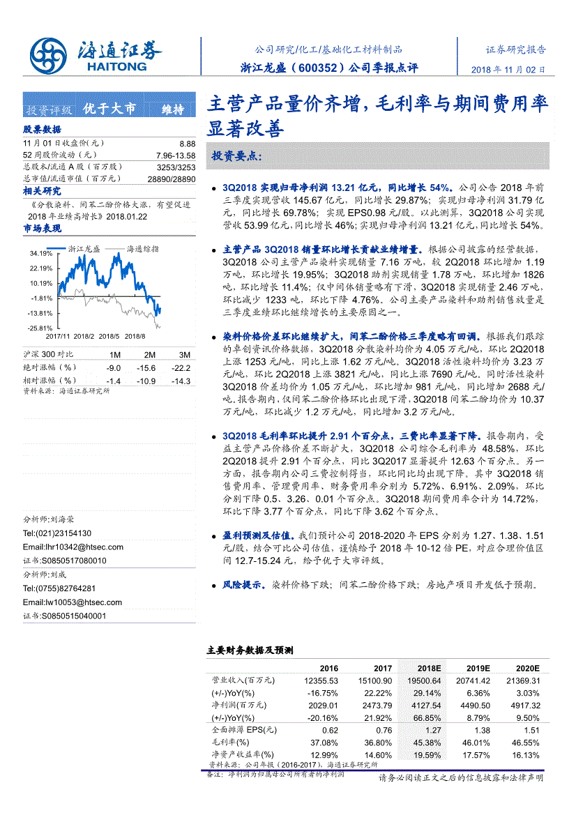 浙江龙盛600352(000157中联重科股吧)