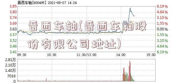 晋西车轴(晋西车轴股份有限公司地址)