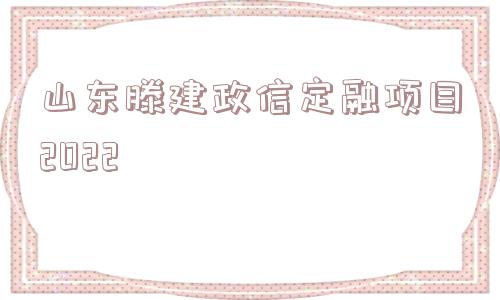 山东滕建政信定融项目2022