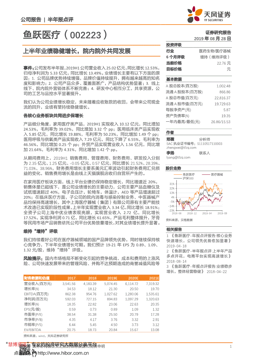 002223鱼跃医疗(002603以岭药业股吧)