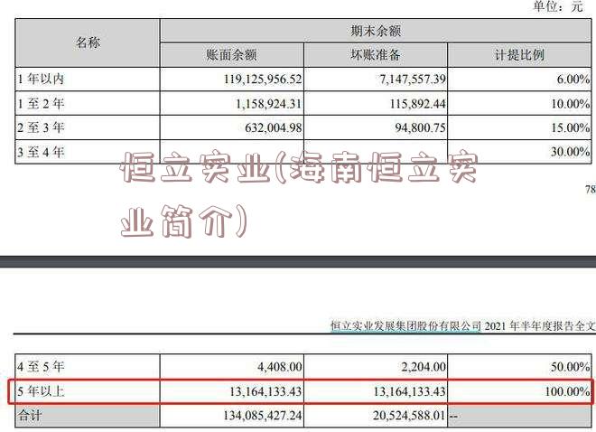 恒立实业(海南恒立实业简介)