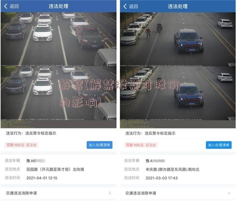 解禁(解禁股票对股价的影响)