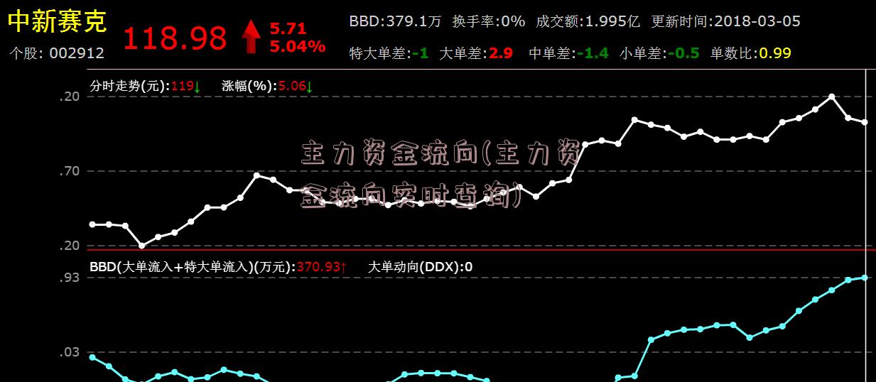 主力资金流向(主力资金流向实时查询)