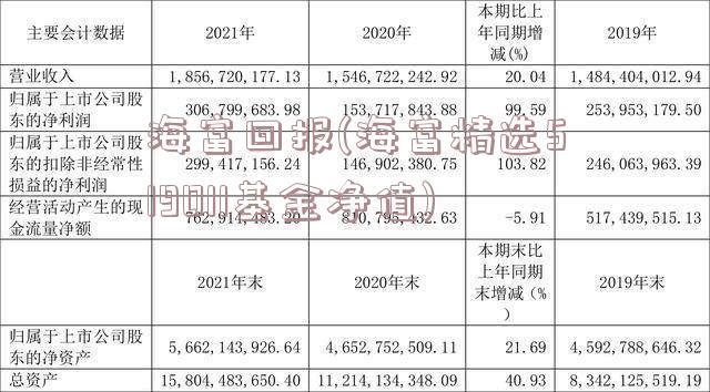 海富回报(海富精选519011基金净值)