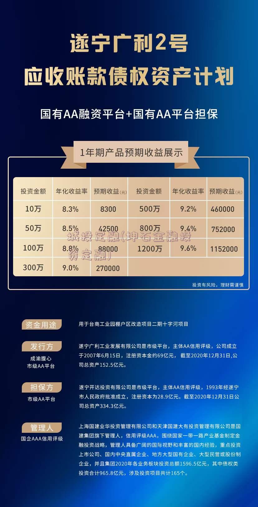 城投定融(坤石金融投资定融)