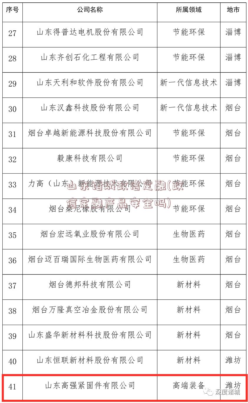 山东诸城政信定融(政信定融产品安全吗)