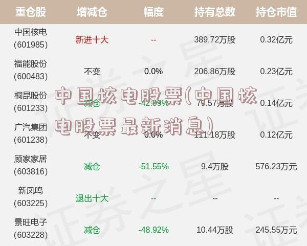 中国核电股票(中国核电股票最新消息)