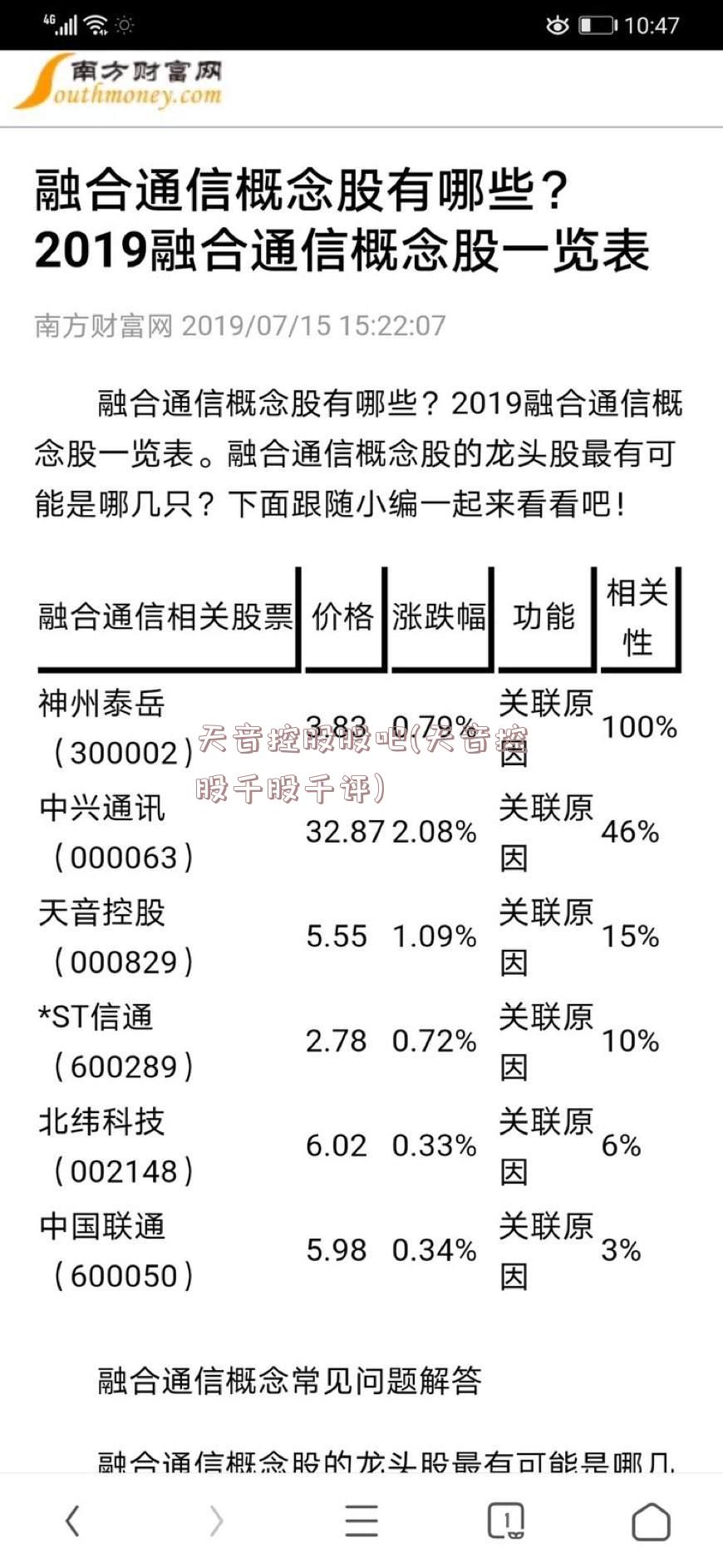 天音控股股吧(天音控股千股千评)