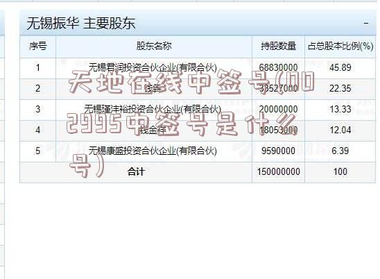 天地在线中签号(002995中签号是什么号)