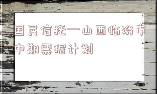 国民信托—山西临汾市中期票据计划