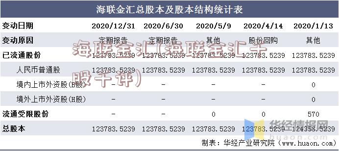 海联金汇(海联金汇千股千评)