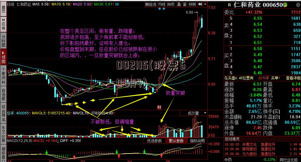 002115(股票600114)