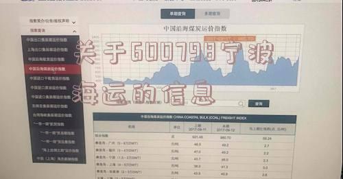 关于600798宁波海运的信息