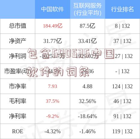 包含600536中国软件的词条