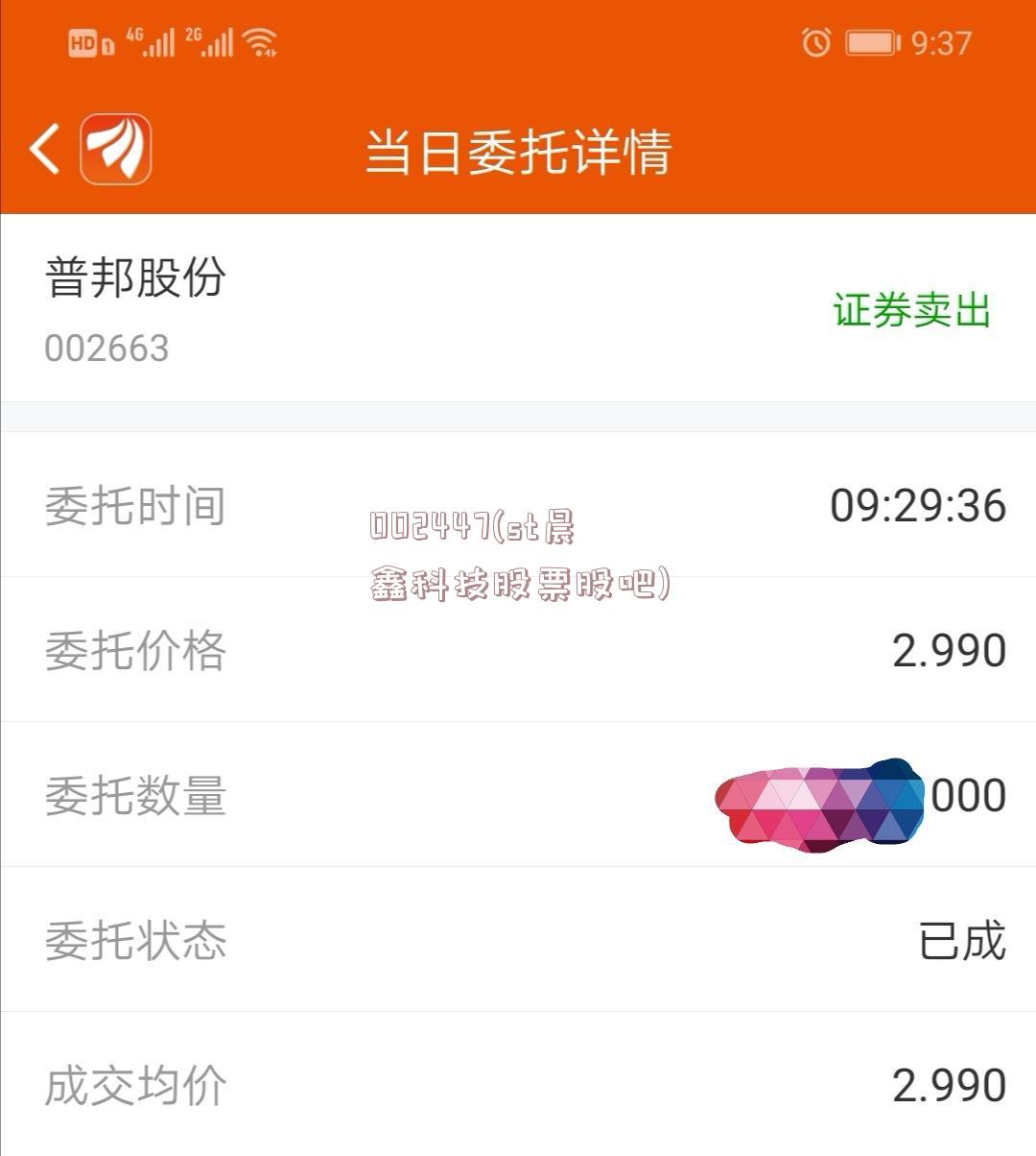 002447(st晨鑫科技股票股吧)