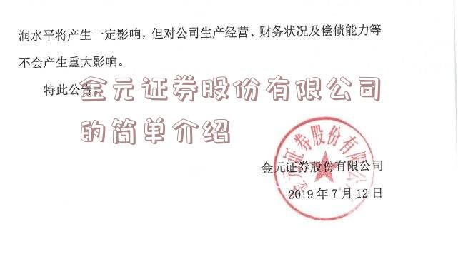 金元证券股份有限公司的简单介绍