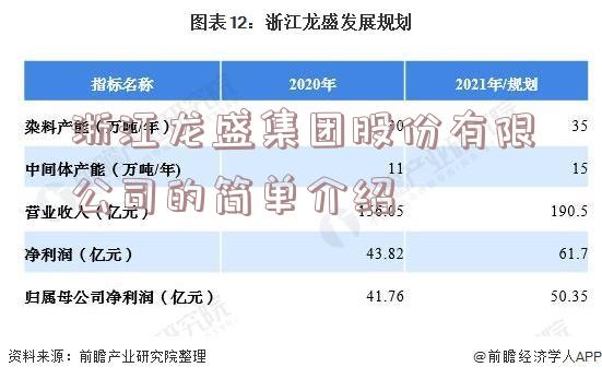 浙江龙盛集团股份有限公司的简单介绍