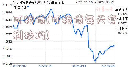 可转债(可转债每天套利技巧)