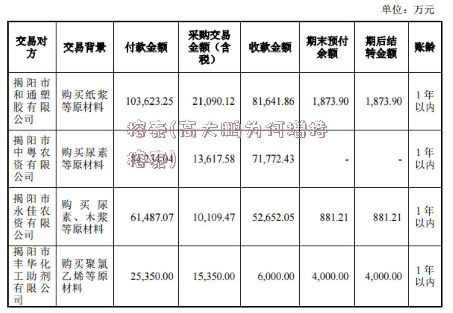 榕泰(高大鹏为何增持榕泰)