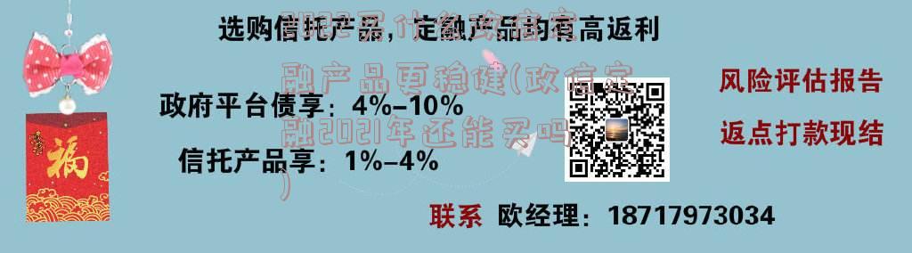 2022买什么政信定融产品更稳健(政信定融2021年还能买吗)