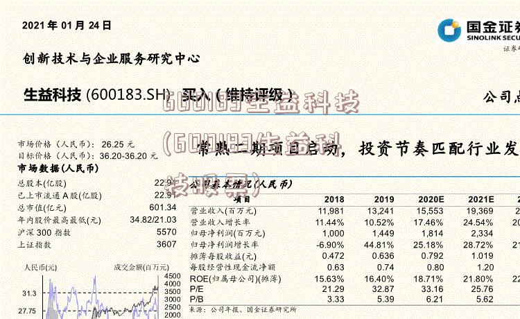 600183生益科技(600183生益科技股票)