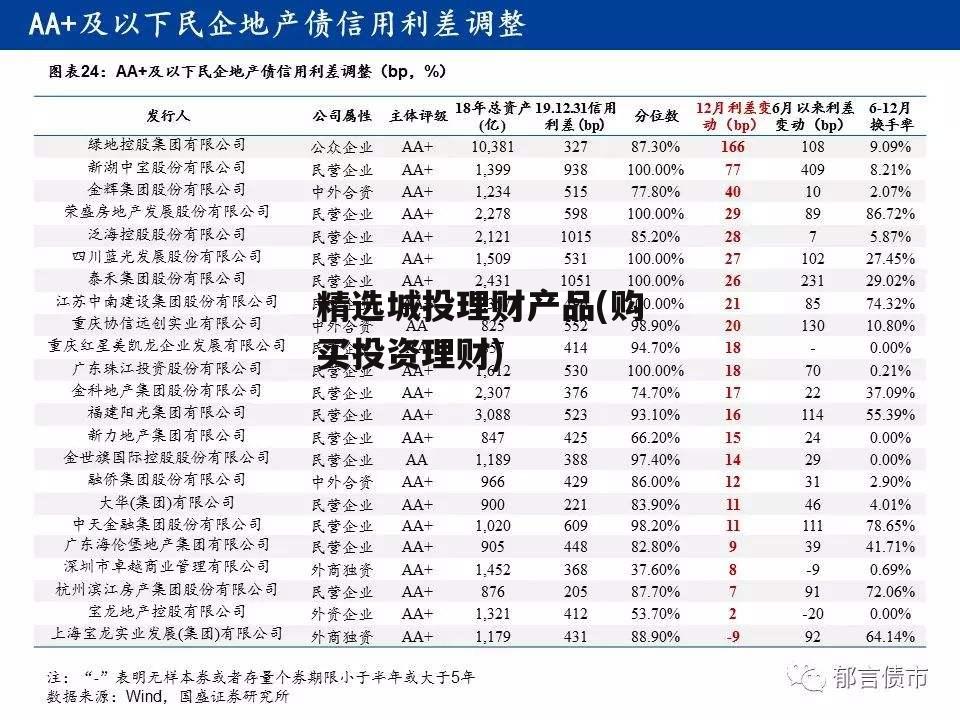 精选城投理财产品(购买投资理财)