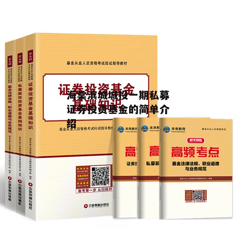 海棠滨城城投一期私募证券投资基金的简单介绍