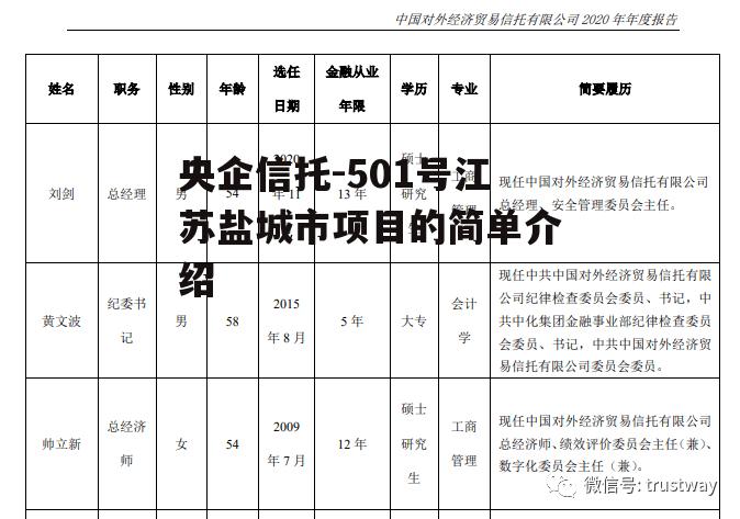 央企信托-501号江苏盐城市项目的简单介绍