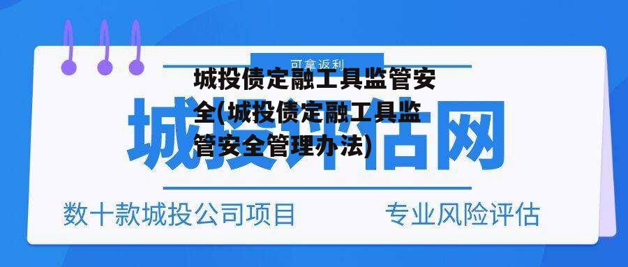 城投债定融工具监管安全(城投债定融工具监管安全管理办法)