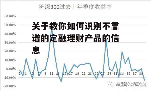 关于教你如何识别不靠谱的定融理财产品的信息