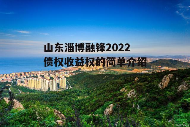 山东淄博融锋2022债权收益权的简单介绍