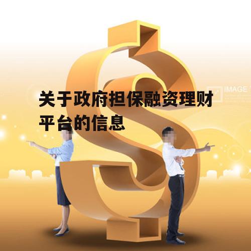 关于政府担保融资理财平台的信息