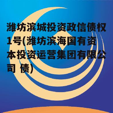 潍坊滨城投资政信债权1号(潍坊滨海国有资本投资运营集团有限公司 债)