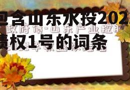 包含山东水投2022债权1号的词条