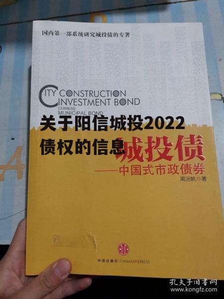 关于阳信城投2022债权的信息