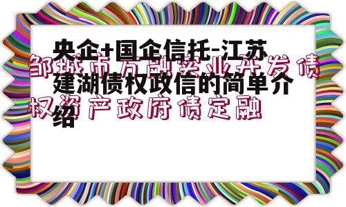 央企+国企信托-江苏建湖债权政信的简单介绍