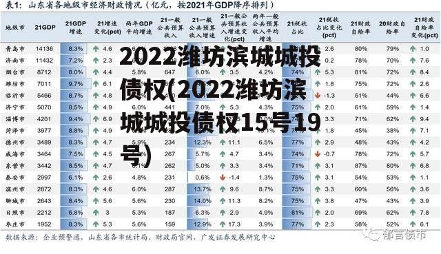 2022潍坊滨城城投债权(2022潍坊滨城城投债权15号19号)