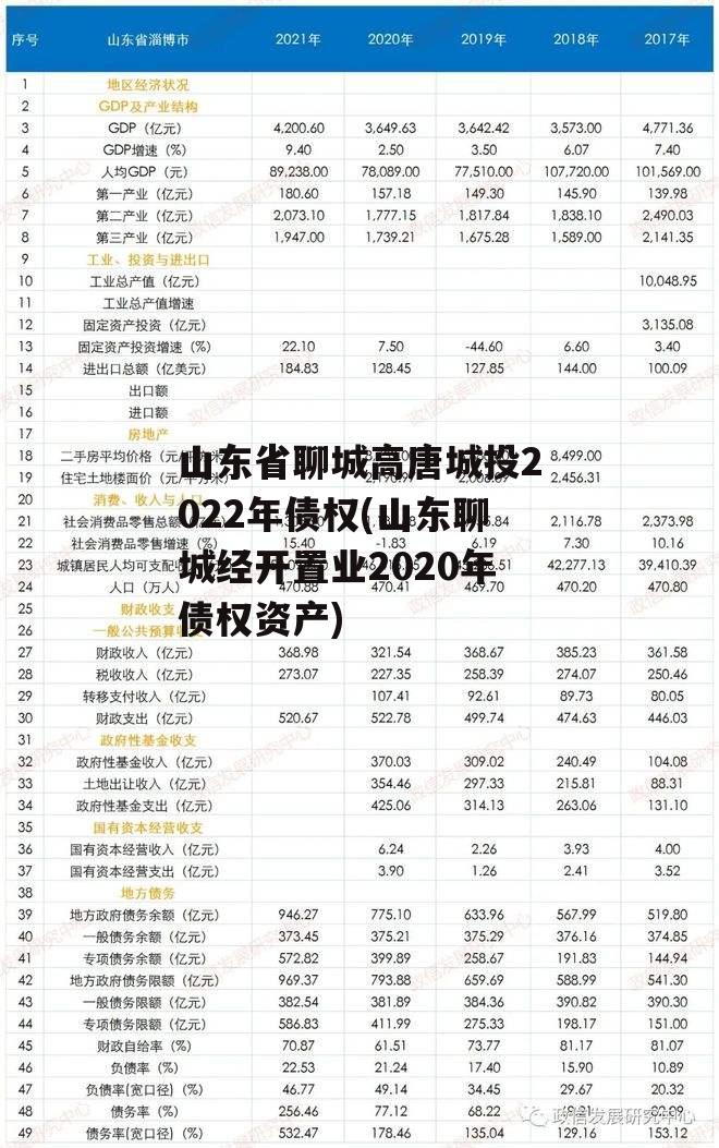 山东省聊城高唐城投2022年债权(山东聊城经开置业2020年债权资产)