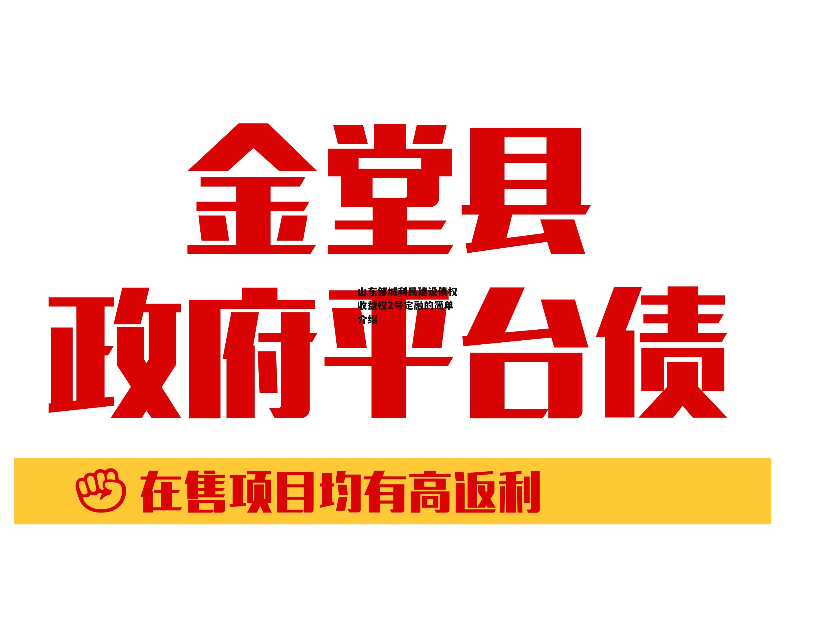 山东邹城利民建设债权收益权2号定融的简单介绍