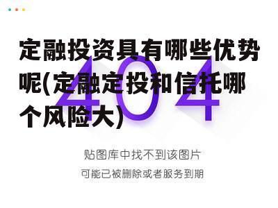 定融投资具有哪些优势呢(定融定投和信托哪个风险大)