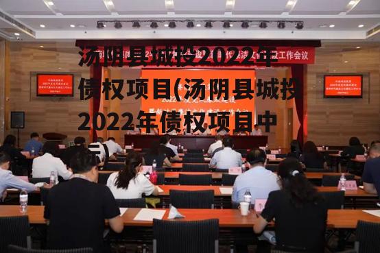 汤阴县城投2022年债权项目(汤阴县城投2022年债权项目中标)