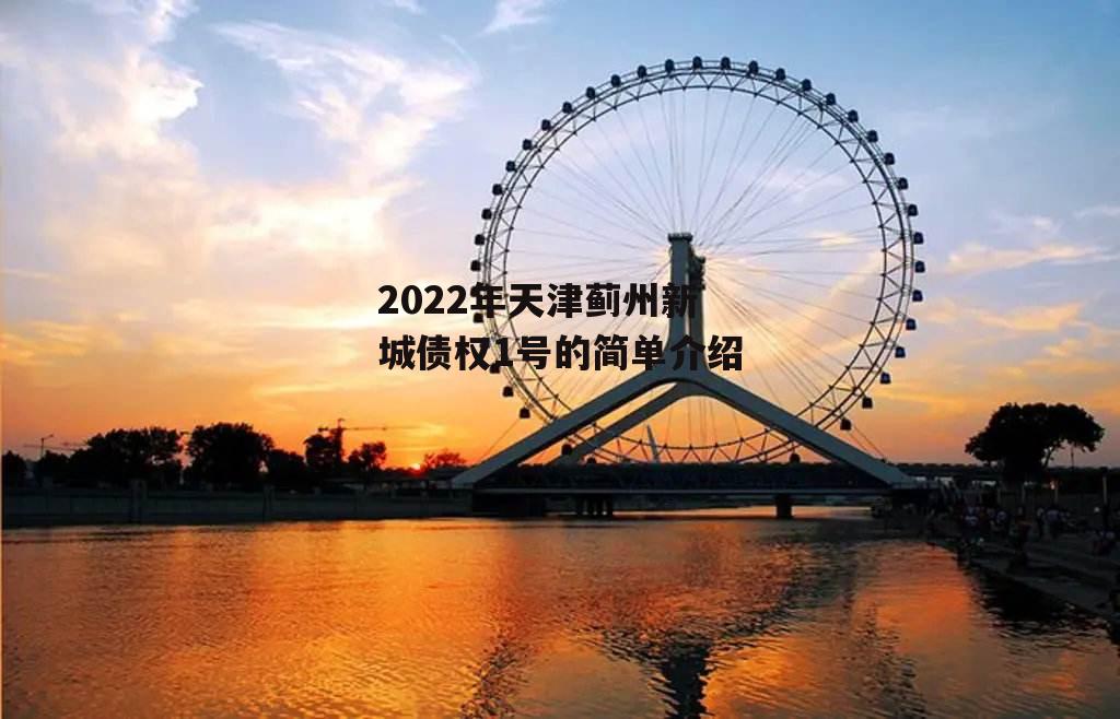 2022年天津蓟州新城债权1号的简单介绍