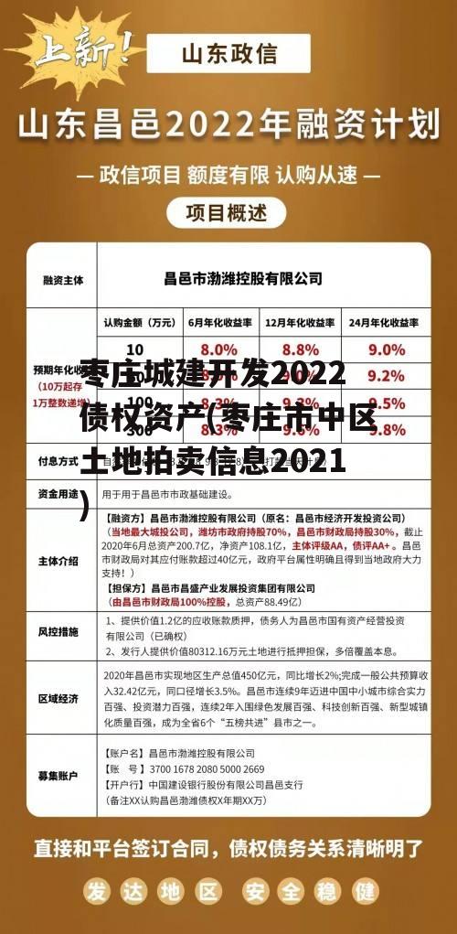 枣庄城建开发2022债权资产(枣庄市中区土地拍卖信息2021)