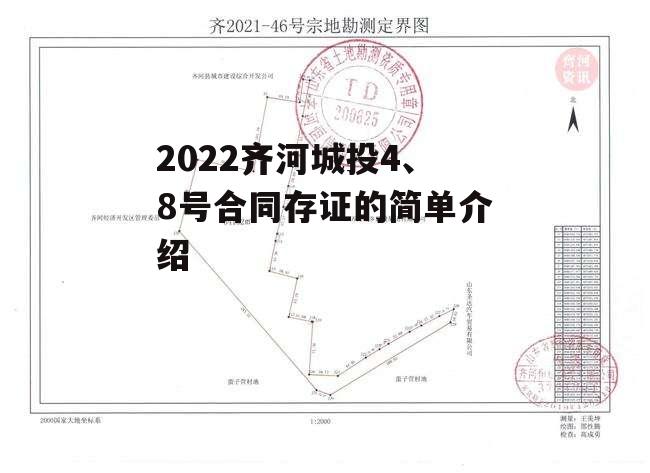 2022齐河城投4、8号合同存证的简单介绍