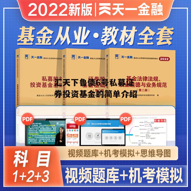 汇天下鲁债6号私募证券投资基金的简单介绍