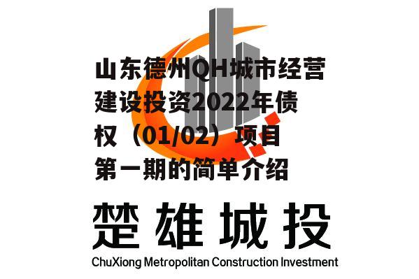 山东德州QH城市经营建设投资2022年债权（01/02）项目第一期的简单介绍