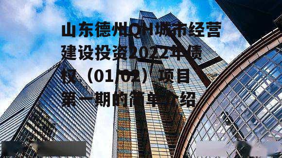 山东德州QH城市经营建设投资2022年债权（01/02）项目第一期的简单介绍