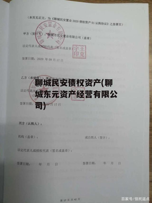 聊城民安债权资产(聊城东元资产经营有限公司)