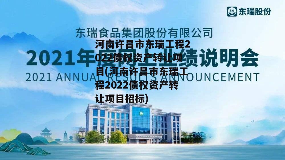 河南许昌市东瑞工程2022债权资产转让项目(河南许昌市东瑞工程2022债权资产转让项目招标)