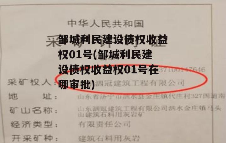 邹城利民建设债权收益权01号(邹城利民建设债权收益权01号在哪审批)